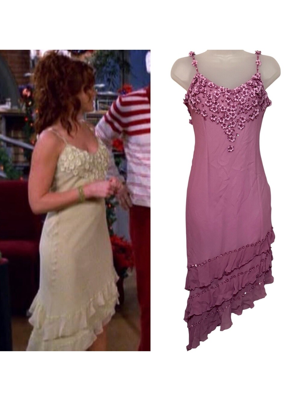 LAST DAY Sabrina the Teenage Witch Elisa Donovan Sue Wong Silk Floral Appliqué - Picture 1 of 9